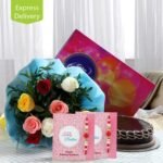 Rakhi Special Chocolate Cake N Flowers