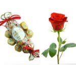 Swiss Home Made Chocolates with a Rose